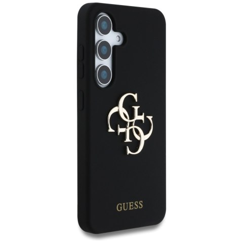 Etui Guess Silicone Big 4G Logo Bottom Script Samsung Galaxy S25 czarny
