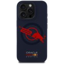 Etui Red Bull HC Silicone ORBR20 Logo Red Lining do iPhone 16 Pro MagSafe granatowy
