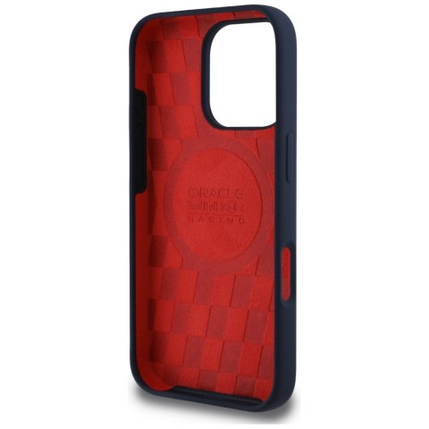 Etui Red Bull HC Silicone ORBR20 Logo Red Lining do iPhone 16 Pro MagSafe granatowy