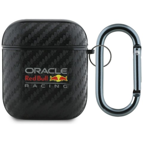 Etui Red Bull PU Carbon Logo do AirPods 1/2 czarny