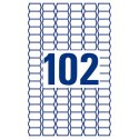 Avery Zweckform cenówki 26mm x 16mm, A4, białe, 102 etykiety, zdejmowane, pakowane po 25 szt., L3410REV-25, do drukarek laserowy