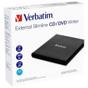 Zewnętrzna nagrywarka Verbatim Slimline DVD USB2.0 czarny/black 53504