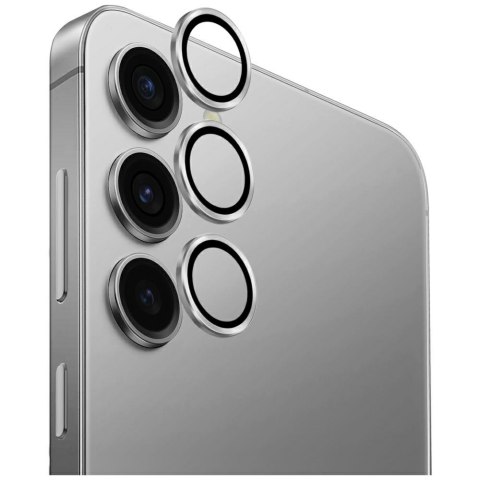 Szkło na obiektyw aparatu UNIQ Optix Aluminium Camera Lens do Samsung Galaxy S25 srebrny