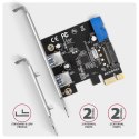 Kontroler PCIe 2+2x Axagon PCEU-232RS USB 3.2 Gen 1 SP & LP