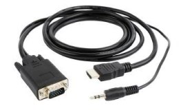 Adapter HDMI do VGA na kablu 3m z wtykiem mini Jack Gembird