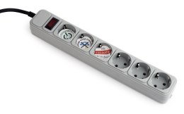 Listwa przeciwprzepięciowa Gembird SPG6-B-6C (1,8 m)