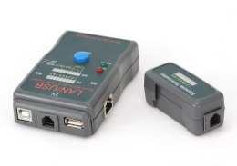 Tester kabli RJ-45, RJ-11, UTP, STP, USB AA/AB Gembird NCT-2