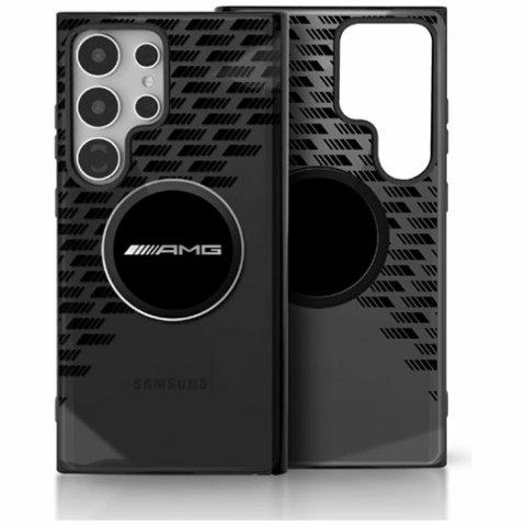 Etui AMG Transparent Rhombs MagSafe do Samsung Galaxy S25 Ultra czarny