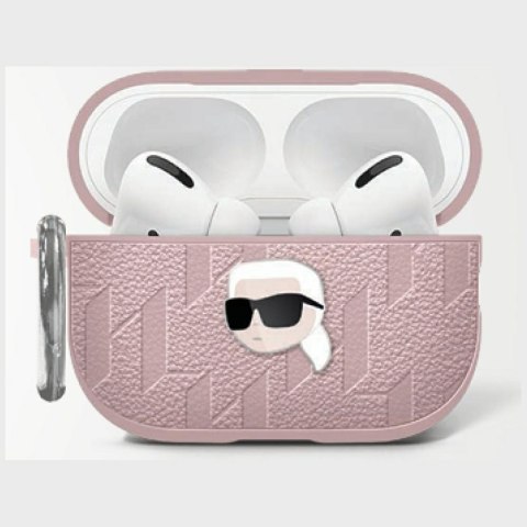 Etui Karl Lagerfeld Monogram Karl Head do AirPods 4 różowy