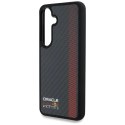 Etui Red Bull Real Carbon Fiber Powerbar MagSafe do Samsung Galaxy S25+ czarny