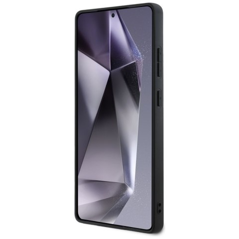 Etui Mercedes Leather Debossed Lines MagSafe do Samsung Galaxy S25 Ultra niebieski