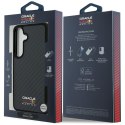 Etui Red Bull Real Carbon Fiber Shiny Logo MagSafe do Samsung Galaxy S25 czarny
