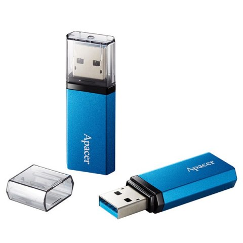 Apacer USB flash disk, USB USB 3.2 Gen1, 128GB, AH25C, niebieski, AP128GAH25CU-1, USB A, z osłoną