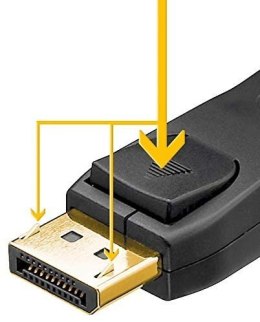 Goobay | Kabel DisplayPort | Męski | 20 pin DisplayPort | Męski | 20 pin DisplayPort | 3 m | Czarny