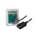 Logilink | Przedłużacz USB | Żeńskie | 4-pinowe USB typu A | Męskie | Czarne | 4-pinowe USB typu A | 5 m
