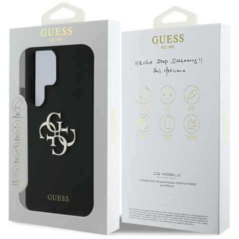 Etui Guess Silicone Big 4G Logo Bottom Script Samsung Galaxy S25 Ultra czarny