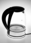 Adler | Kettle | AD 1225 | Standard | 2000 W | 1.7 L | Glass | 360° rotational base | Transparent/Stainless steel