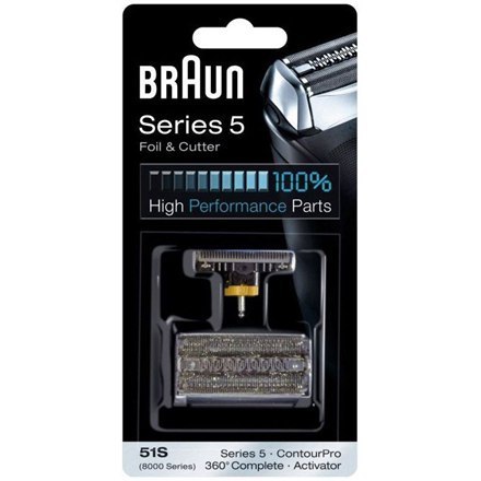 Braun | Head Replacement Pack | Shaving heads | 51S | Black