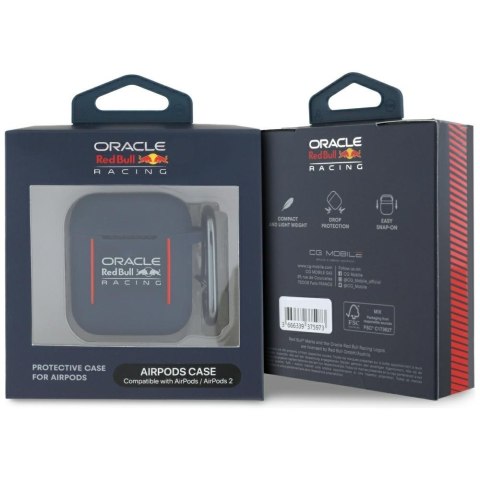 Etui Red Bull Silicone Logo & Lines do AirPods 1 / 2 granatowy