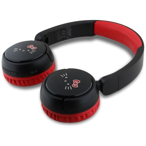 Słuchawki nauszne Hello Kitty Face Logo Bluetooth czerwony