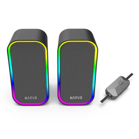 Marvo głośniki HAVOC 20BK, 6W, czarne, podświetlane