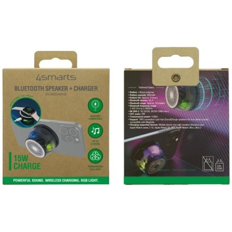 Głośnik Bluetooth 4smarts SoundCharge kompatybilny z MagSafe czarny