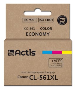Actis KC-561 Tusz (zamiennik Canon CL-561XL; Supreme; 18 ml; czerwony, niebieski, żółty). Drukuje więcej o 60% względem OEM.
