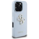 Etui Guess Grained Big 4G Logo Small Classic Logo do iPhone 16 Pro Max niebieski