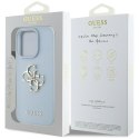 Etui Guess Grained Big 4G Logo Small Classic Logo do iPhone 16 Pro niebieski