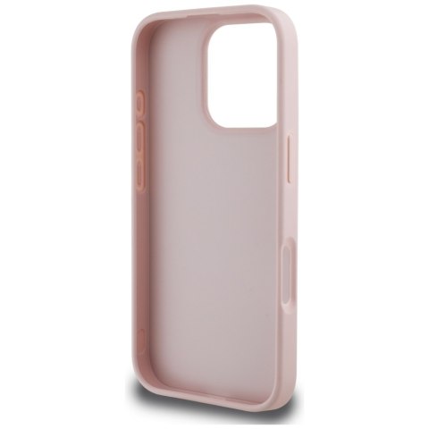 Etui Guess Grained Big 4G Logo Small Classic Logo do iPhone 16 Pro różowy