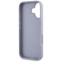 Etui Guess Hot Stamp 4G Pattern Triangle Metal Logo do iPhone 16 fioletowy