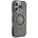 Etui Guess IML Metal Mountain Logo MagSafe do iPhone 16 Pro Max czarny