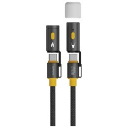 Kabel USB-C 4smarts Explorer 3w1 240W 1.5m czarny