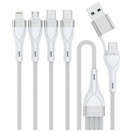 Kabel USB-C/USB-A 4smarts 4w1 1.2m biały