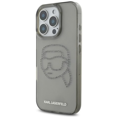 Etui Karl Lagerfeld IML Rhinestones Karl Head do iPhone 16 Pro czarny