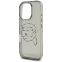 Etui Karl Lagerfeld IML Rhinestones Karl Head do iPhone 16 Pro czarny