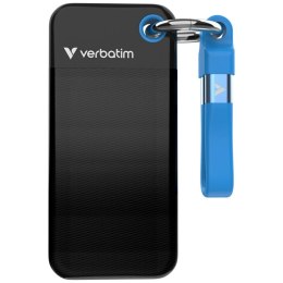 Dysk Zewnętrzny Verbatim Pocket SSD 1TB - brelok do kluczy z kablem USB-C 3.2 gen.2 czarno-niebieski/black-blue 32191