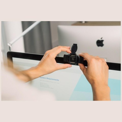 Verbatim Kamera internetowa z mikrofonem Full HD 1080p AWC-01 czarny/black 49578