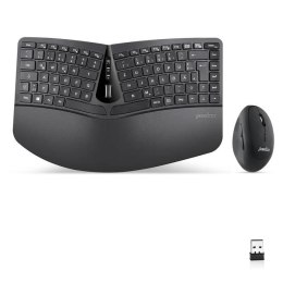 Zestaw bezprzewodowy klawiatura+mysz pionowa Perixx PERIDUO-606 C Ergonomic czarny silent