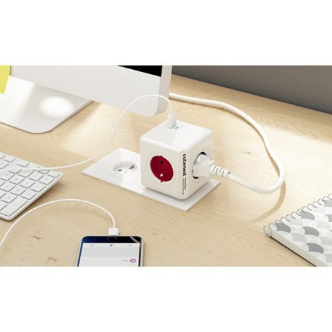 Cubenest - PowerCube, 0.1m, czerwona, POWERCUBE