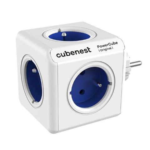Cubenest - PowerCube, 0.1m, ORIGINAL USB, niebieska, POWERCUBE, 5 gniazd
