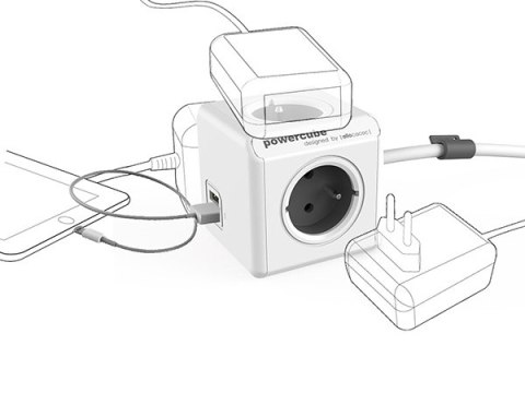 Cubenest - Powercube, 1.5m, szara, POWERCUBE