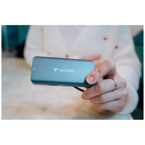 Adapter Hub Verbatim USB-C/HDMI/3xUSB-A 3.2/RJ45 aluminiowy 32157