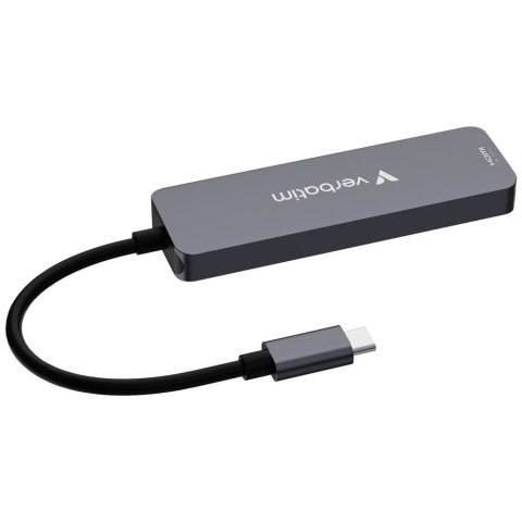 Adapter Hub Verbatim USB-C/HDMI/USB-A 3.2/USB-A 2.0 aluminiowy 32155
