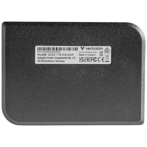 Dysk zewnętrzny Verbatim Mini Diamond SSD 1TB USB-C 3.2 Gen czarny 32025