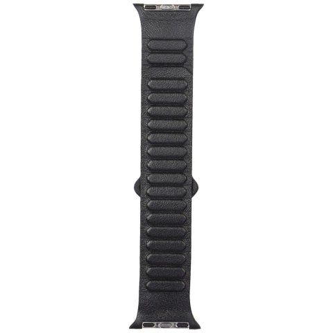 Pasek Audi Logo Genuine Leather Magnetic Ring do Apple Watch 40/41/42mm czarny