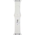 Pasek Audi Sport Red Logo Silicone Watch Strap do Apple Watch 44/45/46/49mm biały