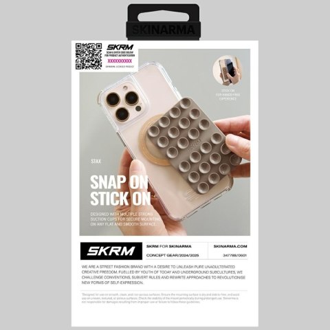 Uniwersalna przyssawka Skinarma Stax MagSafe do telefonu pomarańczowy