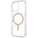 Etui UNIQ Clario do iPhone 16 Pro Magclick Charging przezroczysty/złoty