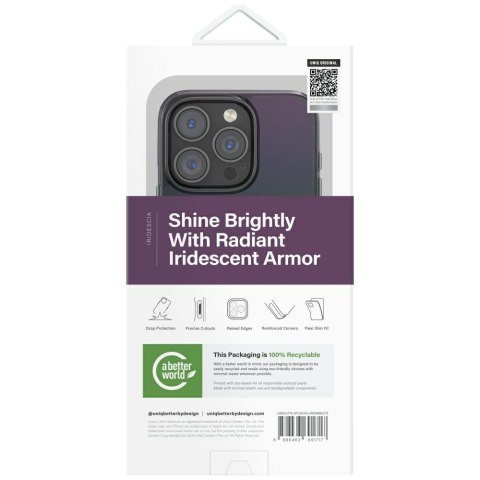 Etui UNIQ Iridescia do iPhone 16 Pro Magclick Charging midnight